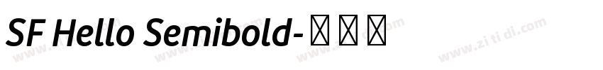 SF Hello Semibold字体转换